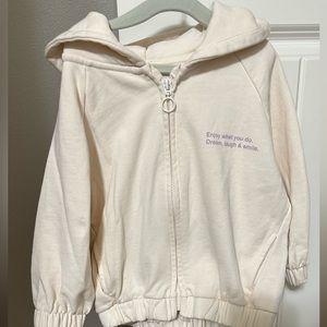 Zara toddler girl text print plush sweatshirt 2-3 years